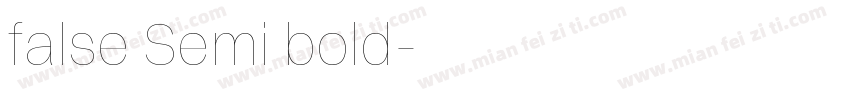 false Semi bold字体转换